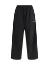 Balenciaga Relaxed Fit Black Wide-leg Trousers In Black