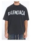Balenciaga Black T-shirt With Lettering Logo Printed On The Front And Back In Cotton Man In Black