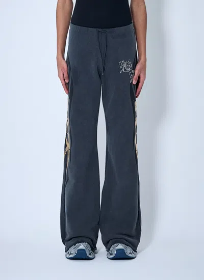 Balenciaga Men Tacky Flared Track Pants In Black