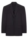 Balenciaga Single-breasted Wool Blazer In Black