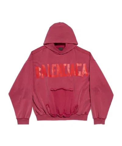 BALENCIAGA BALENCIAGA TAPE TYPE RIPPED POCKET HOODIE