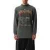 Balenciaga Mens Super Faded Wash Blk Graphic-print Oversized Cotton T-shirt Xs In Gray
