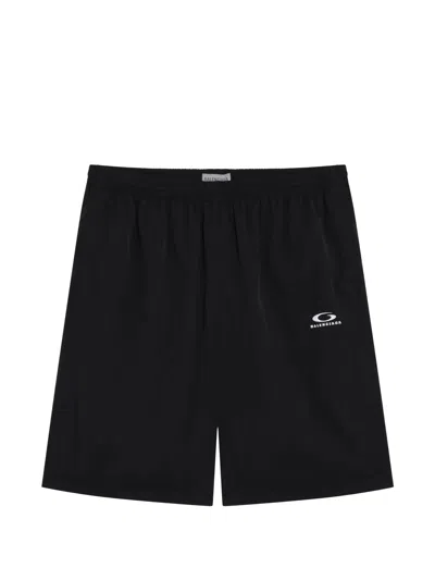 Balenciaga Tracksuit Nylon Shorts In Black