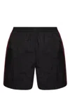 Balenciaga Rainbow Logo Elastic Waist Mesh Swim Shorts