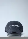 Balenciaga Men Text Motif Baseball Cap In Blue