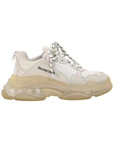 Pre-owned Balenciaga Men's Textile Triple S Clear Sole Sneaker (authentic Pre-loved)