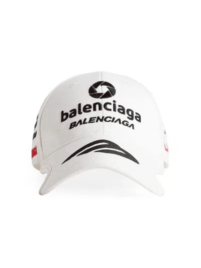 Balenciaga Logo-embroidered Baseball Cap In White