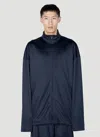 Balenciaga Men Track Jacket In Blue