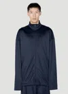 Balenciaga Men Track Jacket In Blue