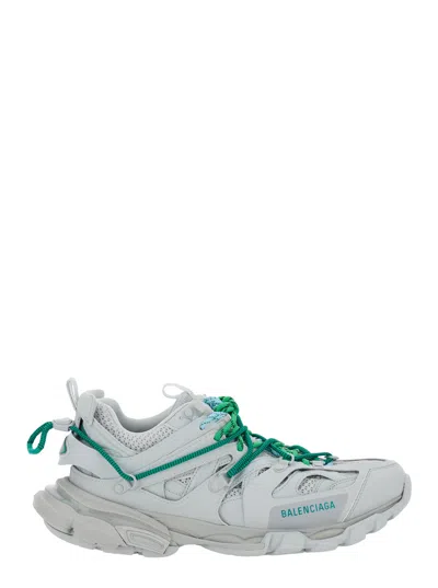 BALENCIAGA BALENCIAGA MEN 'TRACK TRAIL LACES' WHITE SNEAKERS WITH REAR CLOSURE WITH CORD LACES AND LOGO LETTERI