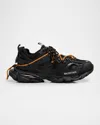 Balenciaga Track Trail Laces Sneakers In 1000 Black/orange