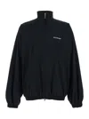 Balenciaga Oversized Windbreaker Jacket In Black