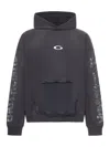 Balenciaga Men Transparent Tape Hoodie With Torn Pocket In Black