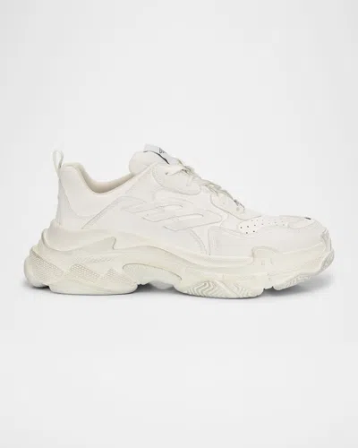 BALENCIAGA MEN'S TRIPLE S SPORTY LOW-TOP SNEAKERS