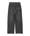 Balenciaga Trompe Loeil Denim Trousers In Gray
