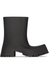 Balenciaga Sculptural Black Boots With Chunky Sole In Multicolor