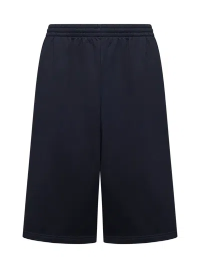 Balenciaga Men Under Armour Cotton Oversized Shorts In Blue