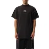 Balenciaga High-neck T-shirt In Washed Black/white