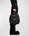 Balenciaga Unity Black Nylon Medium Backpack In 1000 Black