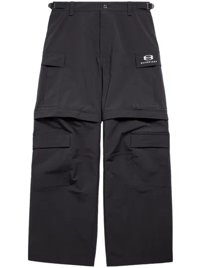 Balenciaga Men's Unity Sports Icon Cargo Trousers In Black