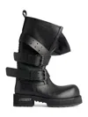 Balenciaga Venom Buckle-strap Leather Boots In Black