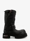 Balenciaga Venom Boots In Black Calf Leather Men In Animal Print