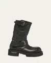 Balenciaga Men's Venom Leather Combat Boots