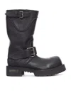 Balenciaga Venom Boots In Black Calf Leather In Black