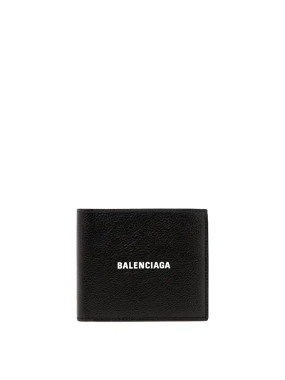 Balenciaga Calf Leather Wallets In Black