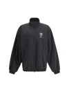Balenciaga Gender Inclusive Oversize Cocoon Kick Technical Ripstop Windbreaker In Black