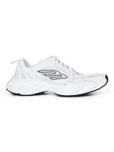 Balenciaga Men White Cowskin And Polyester Monday Shoe Sneakers