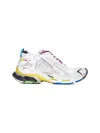 Balenciaga Men White Gradient Runner Sneakers In Neutral
