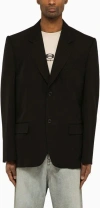 Balenciaga Black Wool Single-breasted Jacket In Black