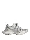 Balenciaga Worn-out Effect 3xl Mesh Sneakers Shoes In Gray