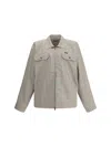 Balenciaga Zip Shirt In Gray