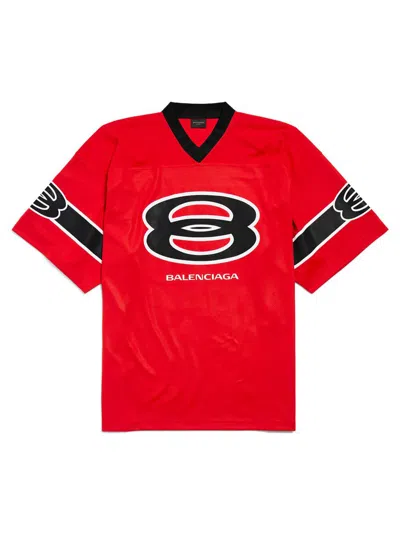 Balenciaga American Football T-shirt In Red