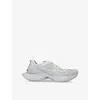 Balenciaga Mens Grey Circuit Faux-leather And Mesh Low-top Trainers In Grey