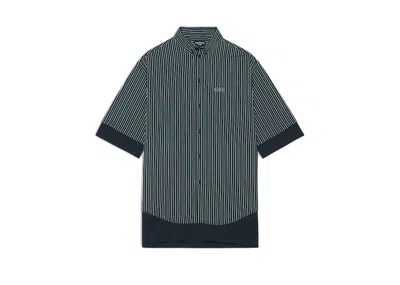 Pre-owned Balenciaga Mens Bb Icon Layered Shirt In Black