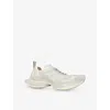 Balenciaga Mens Grey Circuit Faux-leather And Mesh Low-top Trainers In Beige