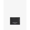 Balenciaga Logo-print Grained Leather Card Holder Accessories In Orange
