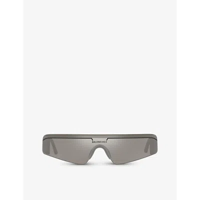 Balenciaga Mens Grey 6e000184 Bb0003s Rectangle-frame Acetate Sunglasses