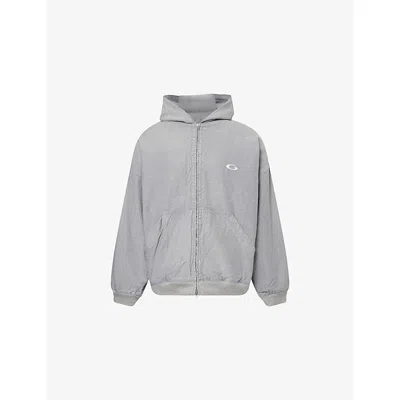 BALENCIAGA MENS BALENCIAGA TROMPE L'OEIL OVERSIZED COTTON HOODY