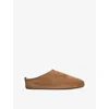 Balenciaga Alaska Suede Slippers In Tan