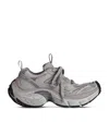 Balenciaga Men Cappuccino Mesh And Rubber 6xl Sneakers In Brown