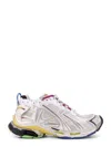 Balenciaga Men White Gradient Runner Sneakers