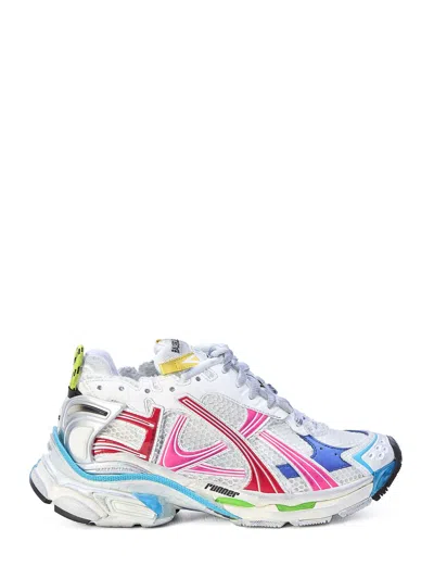 BALENCIAGA BALENCIAGA MESH AND NYLON MULTICOLOR WORN-OUT EFFECT RUNNER SNEAKERS