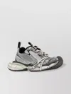Balenciaga Mesh And Rubber Sneakers With Contrast Stitching