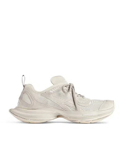 Balenciaga Mens Grey Circuit Faux-leather And Mesh Low-top Trainers