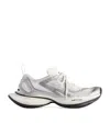 Balenciaga Two-tone Mesh And Fabric Circuit Sneakers In White