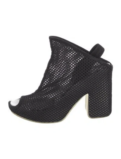 Pre-owned Balenciaga Mesh Mesh Accents Mules In Black